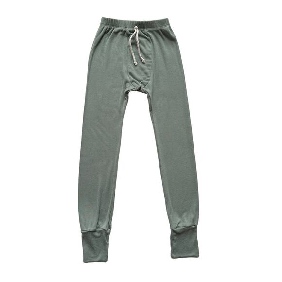 Childhoods Modal Ribbed Knit Pajama Set In Sage Size 8/9 - Picture 3 of 4